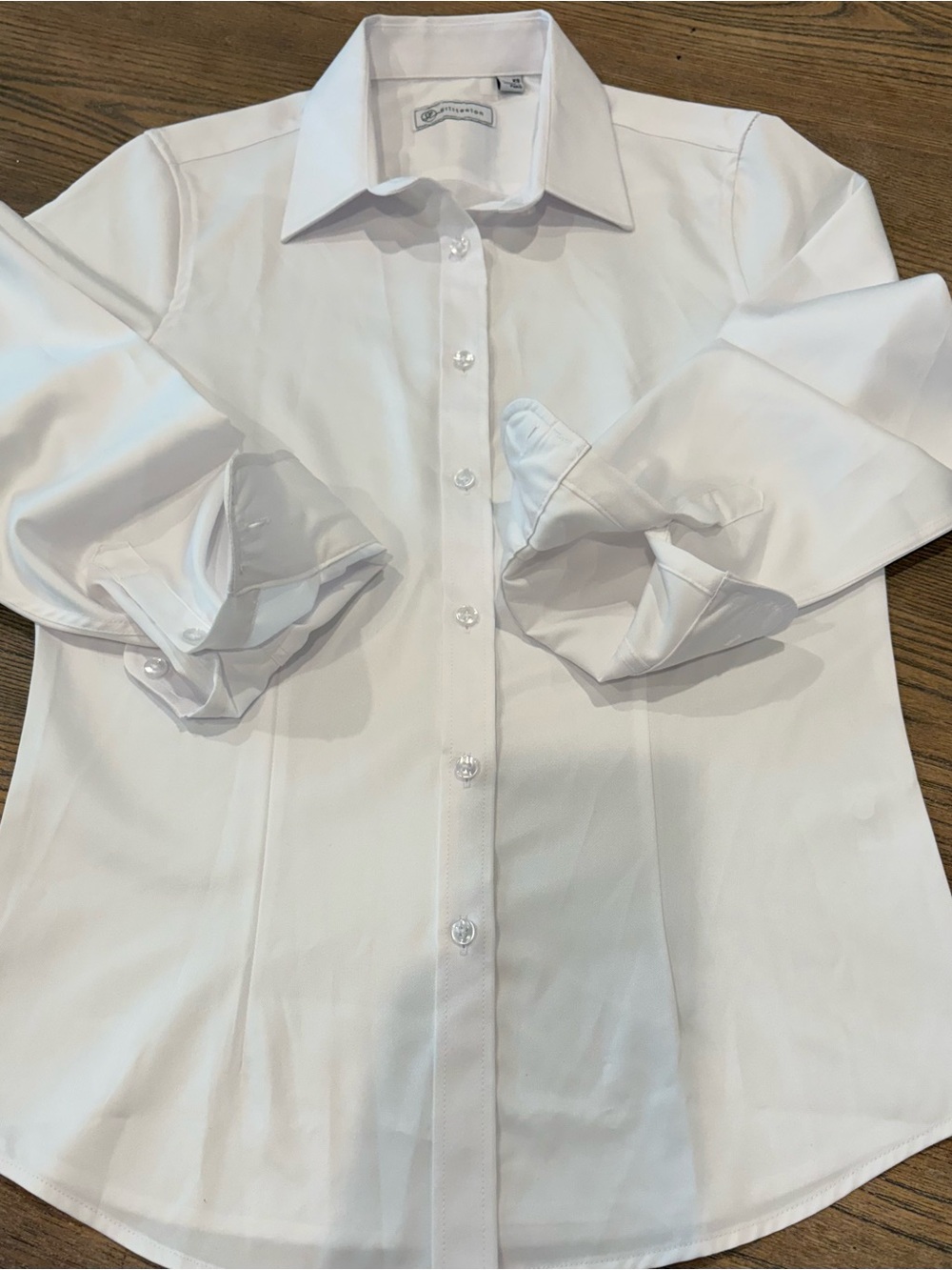 Siliteelon White Button Down Shirt XS / Wrinkle-Free Classic Collared Blouse